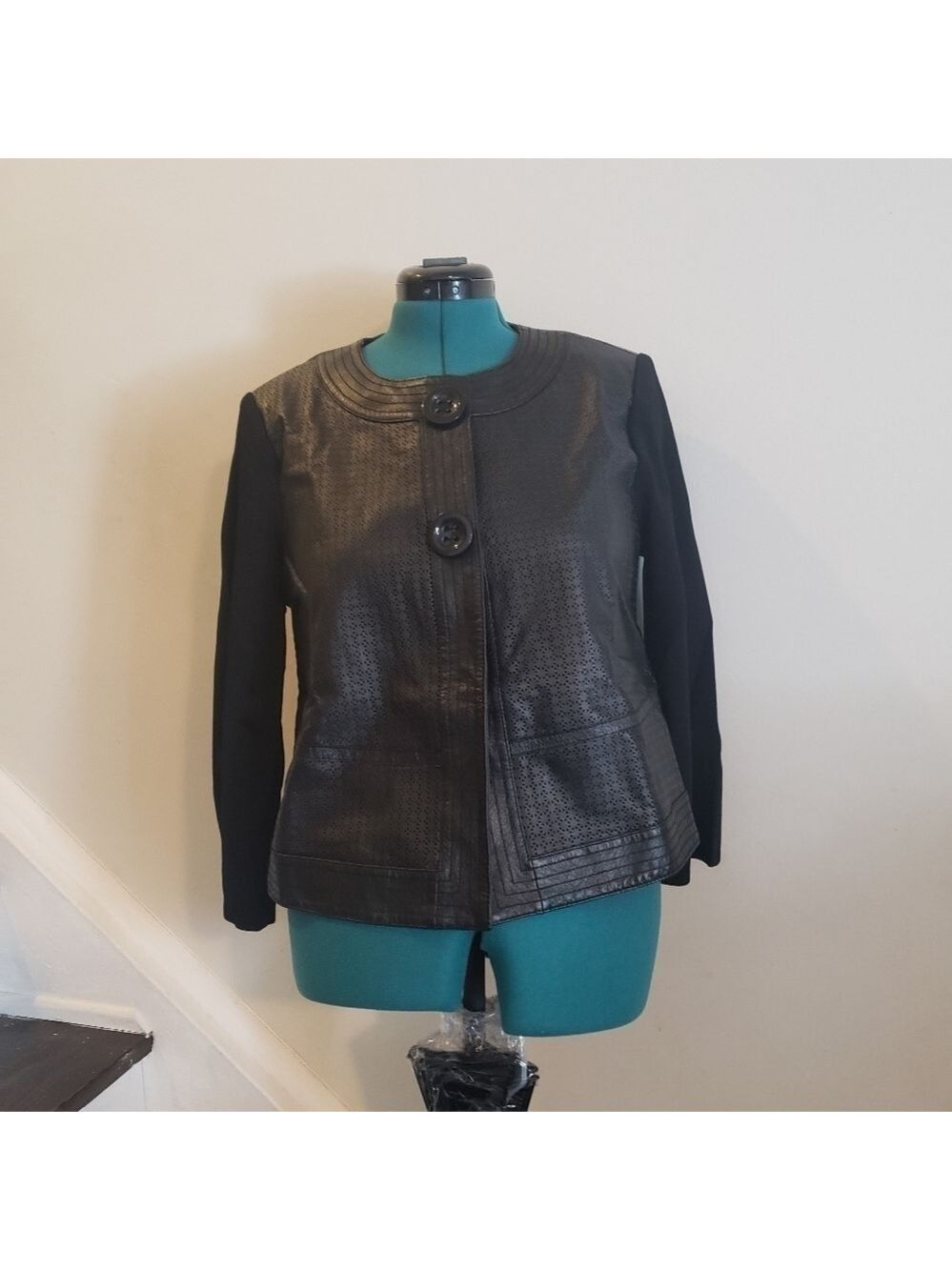 Peter Nyagard Knit And Leather Jacket